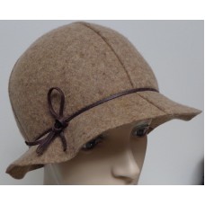 ALESSANDRA BACCI WOMEN&apos;S HAT NWT WOOL DERBY GRAY FELT FLORAL ACCENT LARGE  eb-30402558